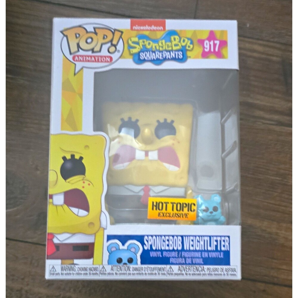 Funko Pop! Animation Nickelodeon SpongeBob Weightlifter #917 Hot Topic Excl mint
